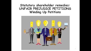 Minority Shareholder Protection: Unfair prejudice- and just & equitable winding up petitions