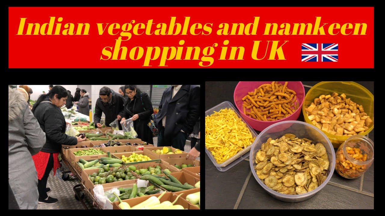 Indian Grocery store in UK !! Indian vegetables and namkeen shopping in
