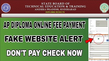 AP DIPLOMA ONLINE FEE PAYMENT FAKE WEBSITE | SCAM CHECK NOW