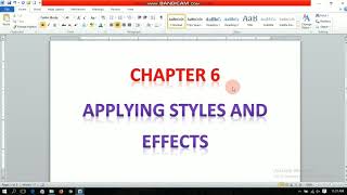 Class 5 ch-6 Applying Styles and Effects ( Part 1)