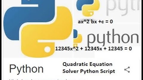 quadratic solver by Python