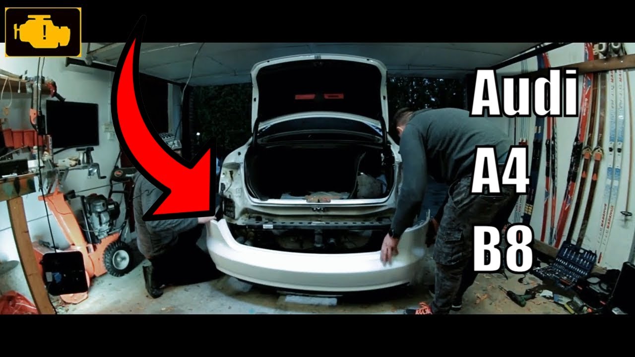 Rear Bumper Removal Audi A4 B8 FL - YouTube