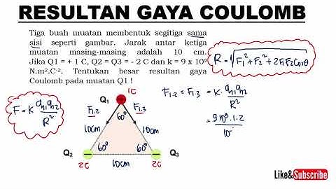 Resultan Gaya Coulomb Segitiga Sama sisi | Fisika SMA Kelas 12 Listrik Statis