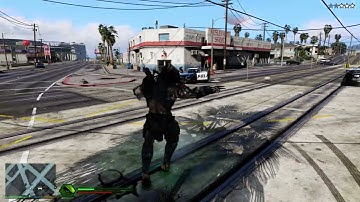 Hulk script mod mixed with Predator script mod in GTA5