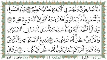 سورة البقرة صفحة 18 من مصحف المدينة النبويّة | الجزء 1 | تلاوة حدر سريعة  لتسهيل حفظ القران الكريم