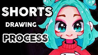Blue Hair Anime Drawing