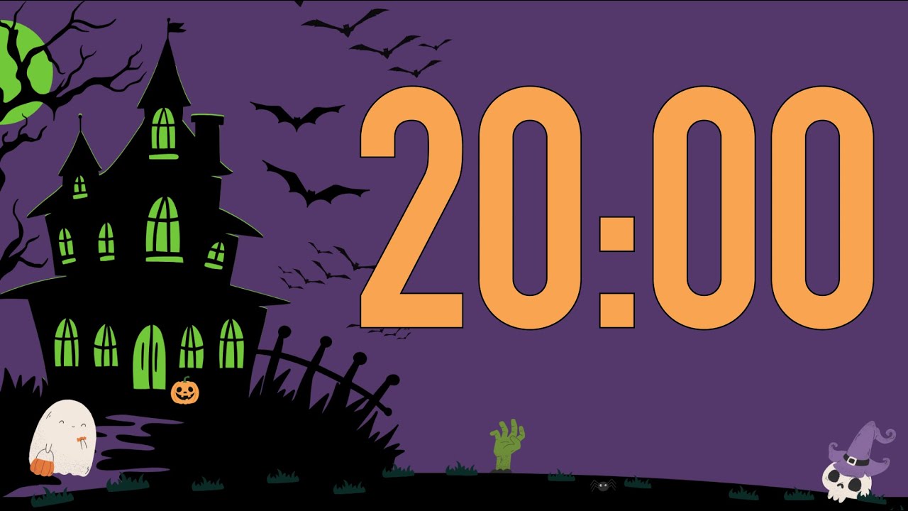 Daunting Timer 20 Minute Halloween Haunted House Timer (No Music, Spooky Electric ...