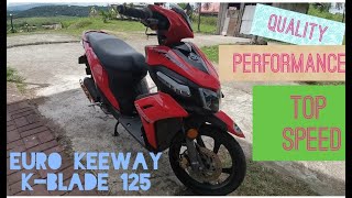 EURO KEEWAY K-BLADE 125 | PERFORMANCE. FUEL CONSUMPTION. TOP SPEED
