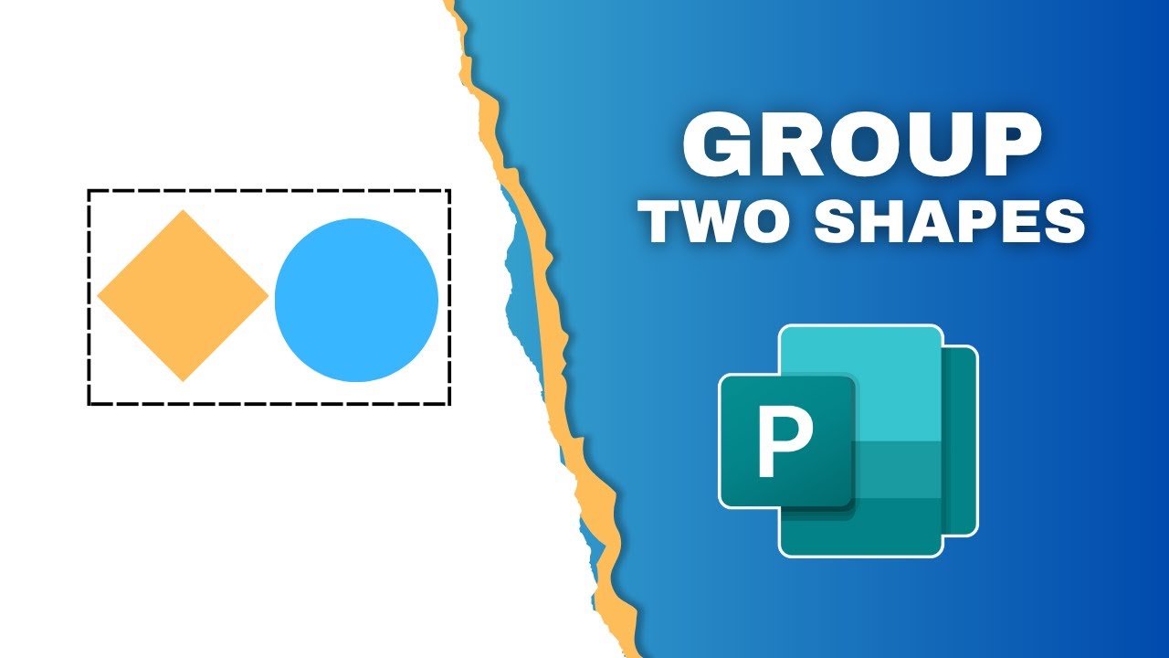 How to Group Two Shapes in Microsoft Publisher - YouTube
