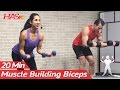 20 Min Home Bicep Workout with Dumbbells - Dumbbell Biceps Workout at Home Exercises Mass
