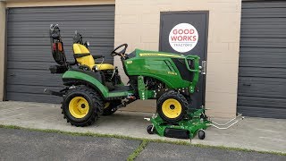 how to remove & reinstall a john deere 1025r autoconnect deck