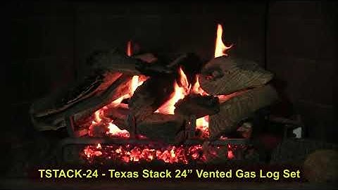 Golden Blount Texas Stack Vented Gas Log Set | TSTACK 24-Inch