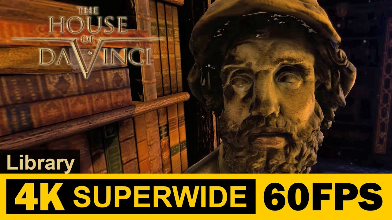 Library The House of Da Vinci Walkthrough, No Commentary, 4K