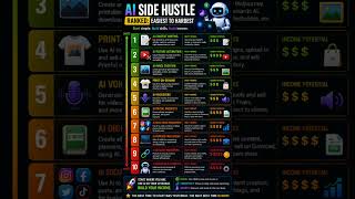 10 AI Side Hustles Ranked: Easiest to Hardest (2026) 💰 | Best AI Income Ideas for Beginners