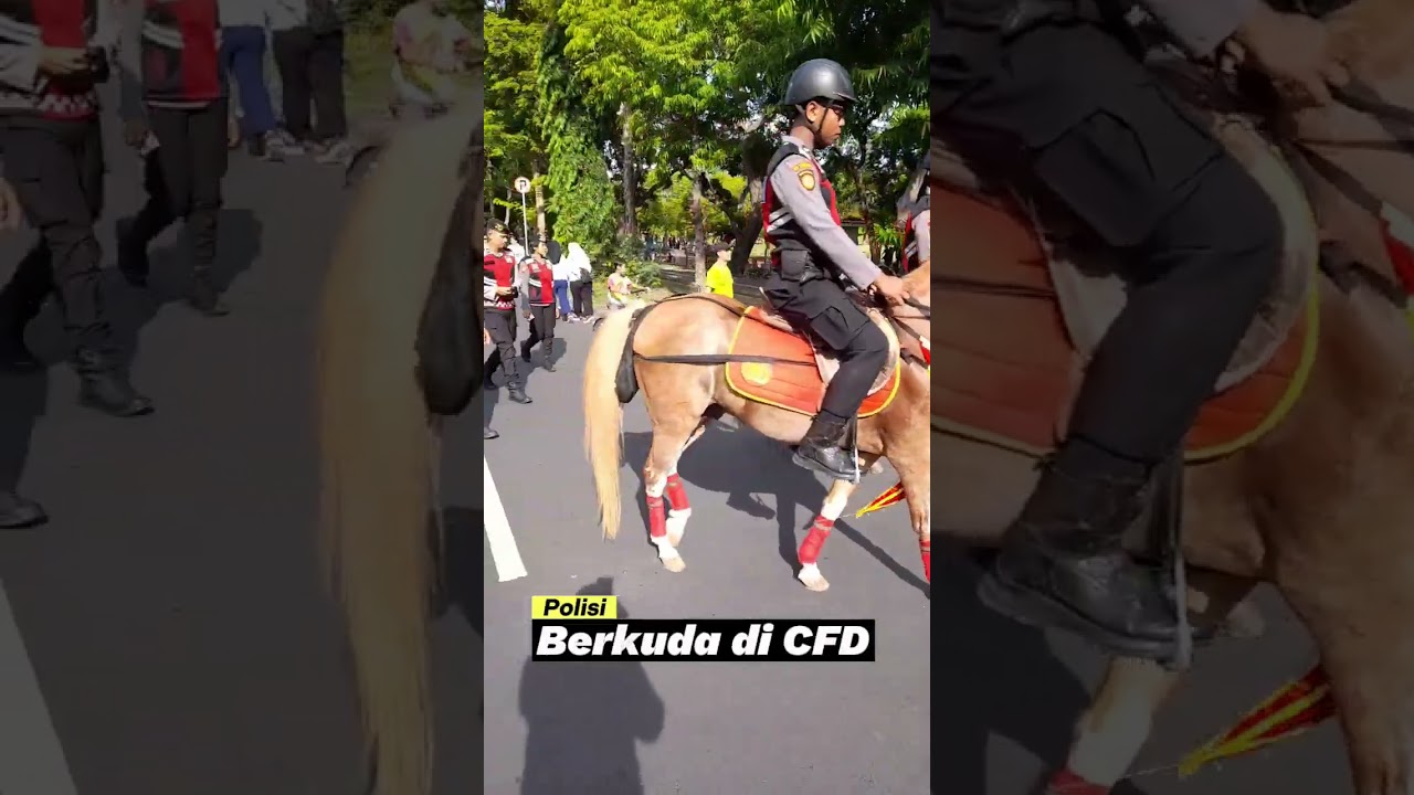 Polisi berkuda di CFD Renon 