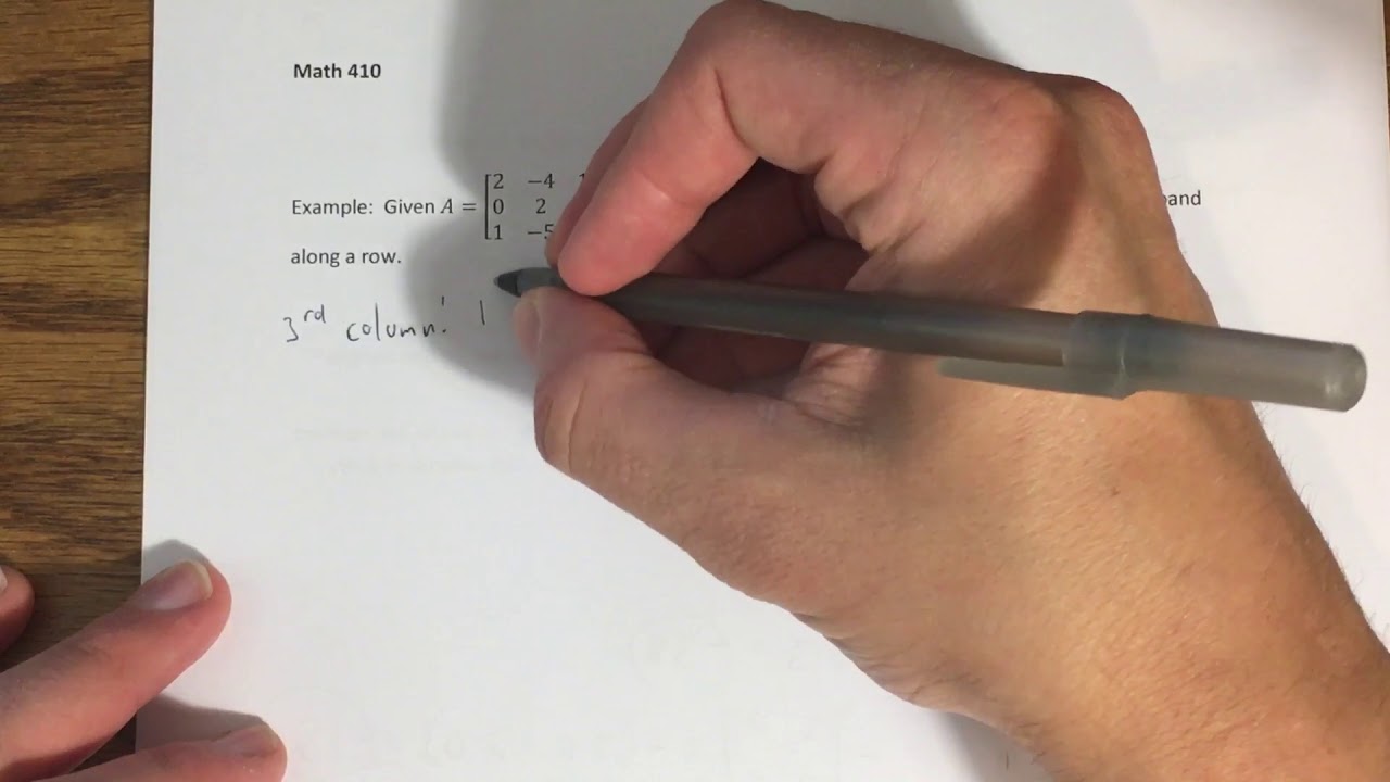 2.1 - Determinants by Cofactors Expansion