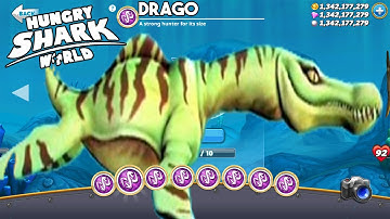 Hungry Shark World - Drago Shark #17 Unlocked - All 33 Sharks Unlocked - Android / IOS Gameplay