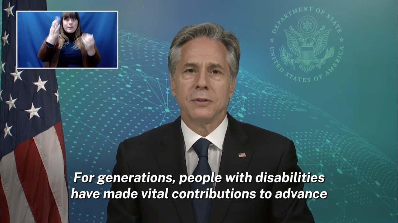 Secretary Blinken video remarks on Recruiting People with Disabilities