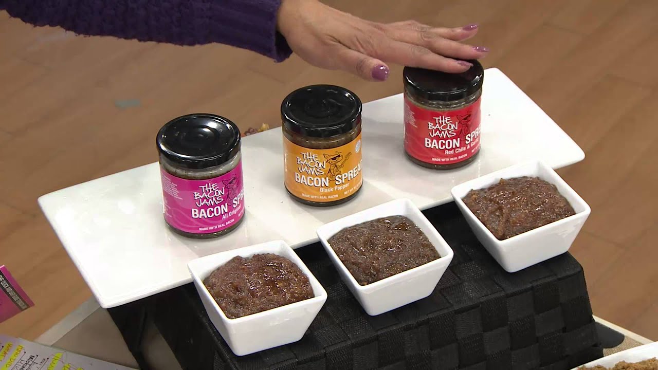 The Bacon Jams (3) 8.5 oz Flavorful Bacon Spread with Sharon Faetsch