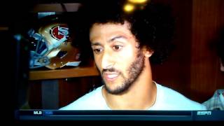 colin kaepernick refuses to stand for national anthem.