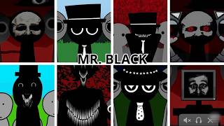 SPRUNKI ALL MR. BLACK HAT IN DIFFERENT MODS