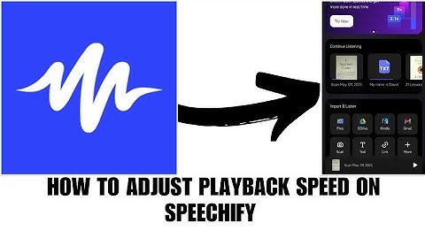 How to adjust playback speed on Speechify