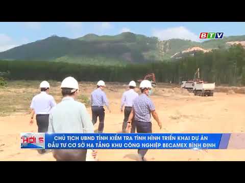 Kiểm tra tình hình triển khai dự án Becamex VSIP Bình Định