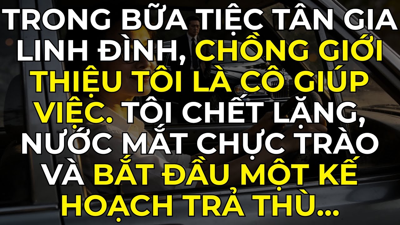 Trong bữa tiệc tân gia, Chồng giới thiệu tôi là cô giúp việc...