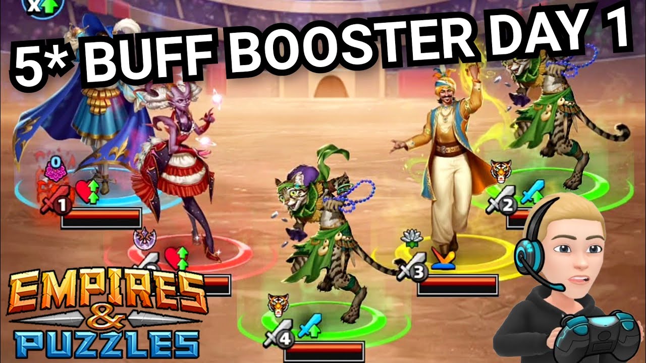 5* Buff Booster Raid Tournament With Commentary - Day 1 - No Purple - Empires & Puzzles