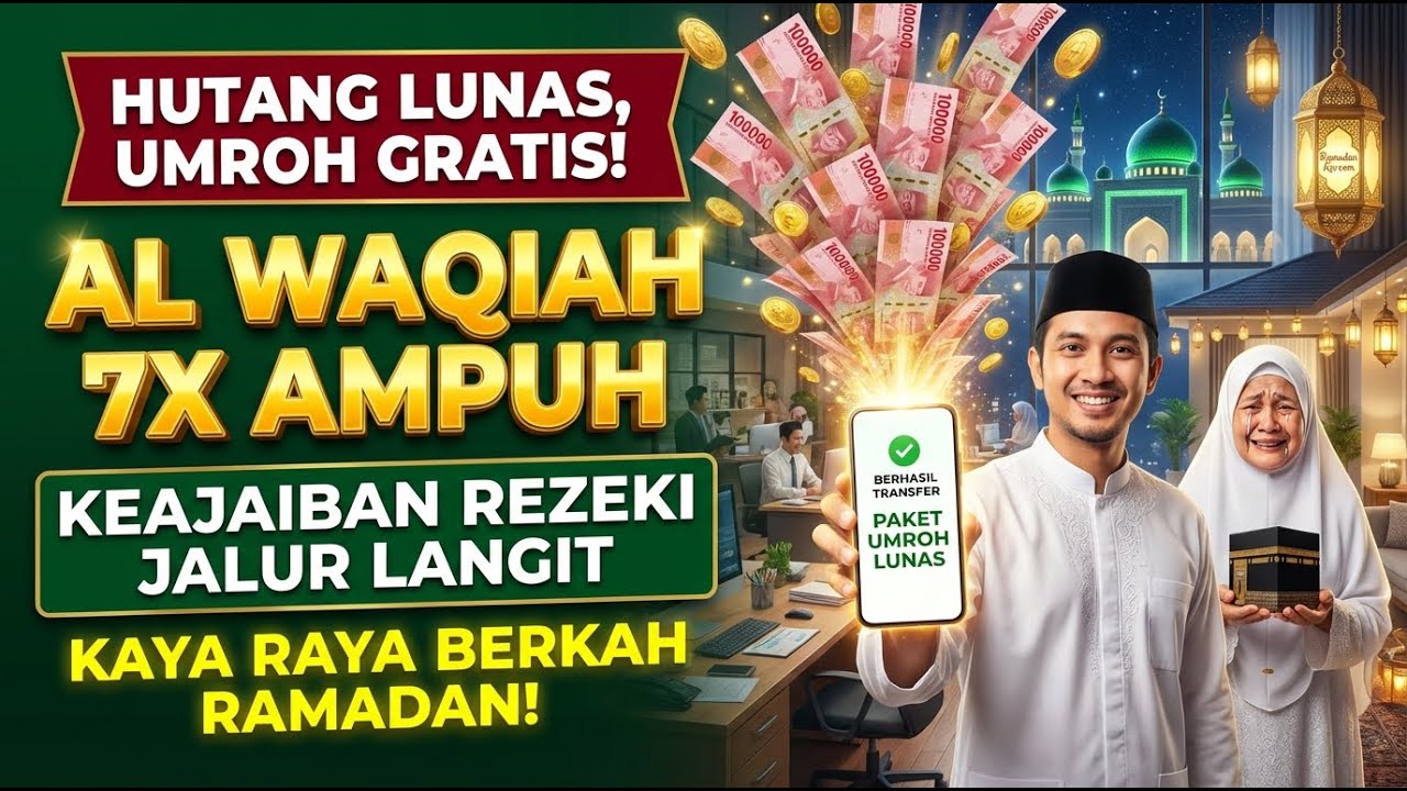 SANGAT MUSTAJAB! Bacaan Tenang Al Waqiah 7x Deraskan Rezeki Solusi Masalah
