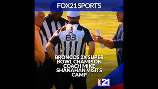 Mike Shanahan visits Broncos training camp