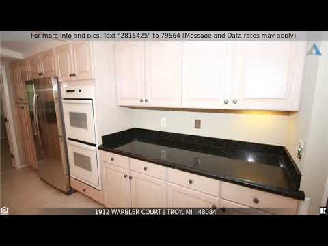 1912 WARBLER Court, Troy, MI home video tour
