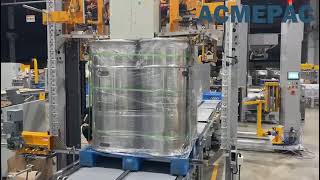 Edge Corner Board Applicator with Top Seal Vertical Pallet Strapper