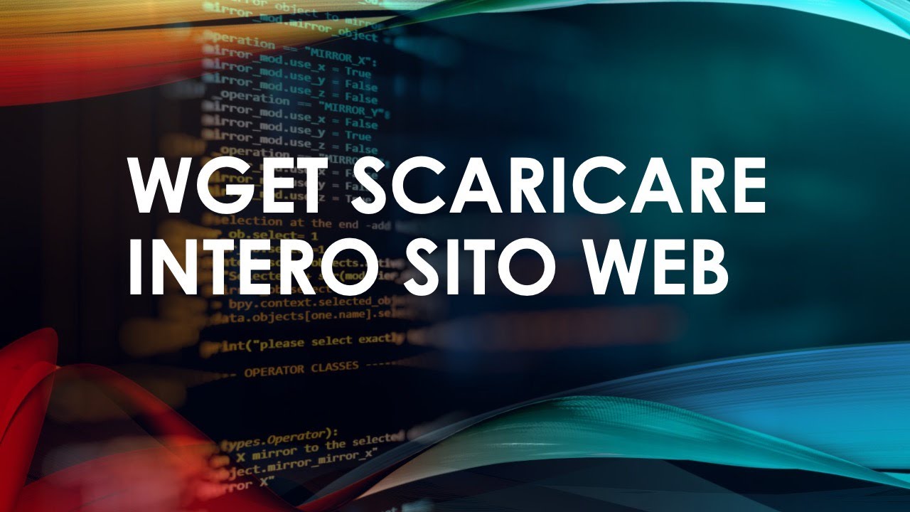 Wget scaricare intero sito web youtube