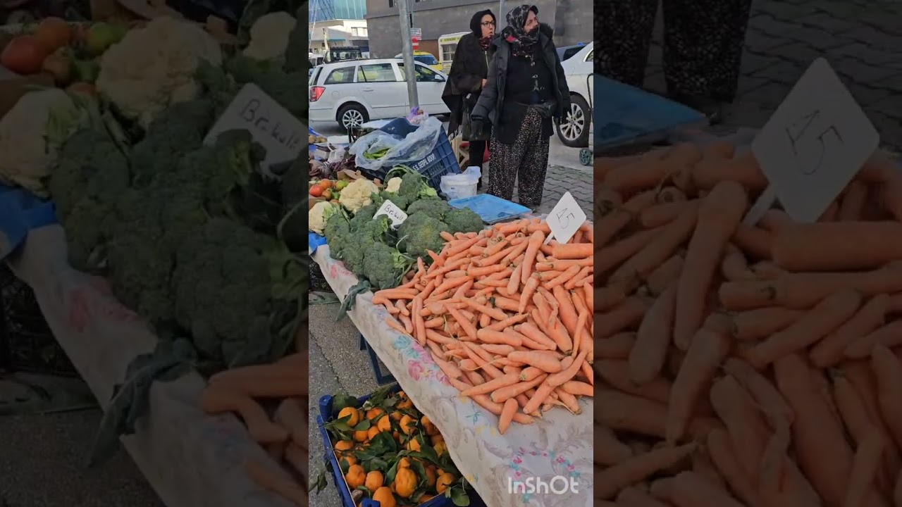 A Walk Through a Turkish Street Market | Fresh & Organic Vegetables”🥒turkiye 🇹🇷🇹🇷