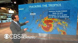 Tropical Storm Dorian threatens Caribbean