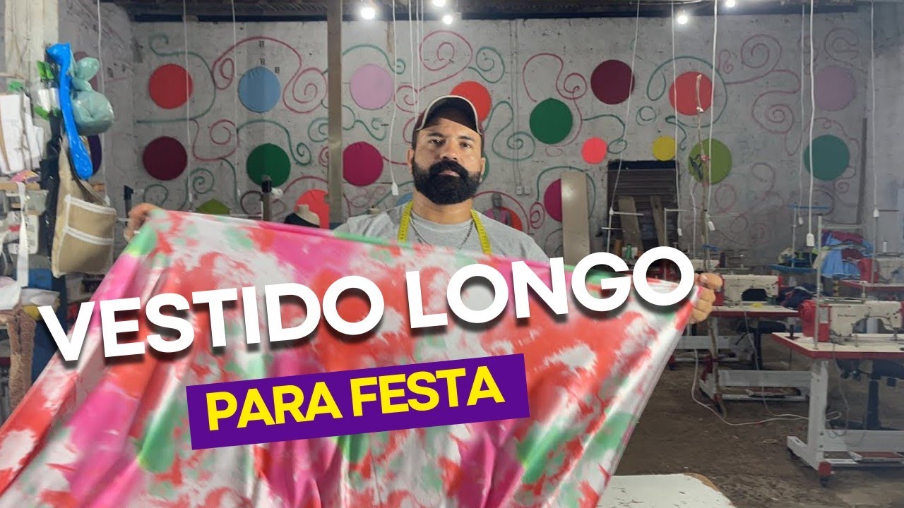 VESTIDO LONGO PARA FESTA 🧵✂️#livedehoje #live #costuracriativa
