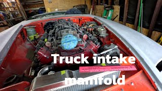 LS truck intake showing the height.