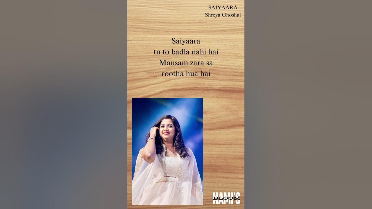 Saiyaara Reprise - Female Easy Lyrics #namisbloom #saiyaara #ahaanpanday #aneetpadda #shreyaghoshal