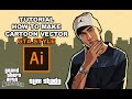tutorial how to make cartoon GTA san andreas style - adobe illustrator cc