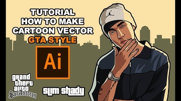 tutorial how to make cartoon GTA san andreas style - adobe illustrator cc
