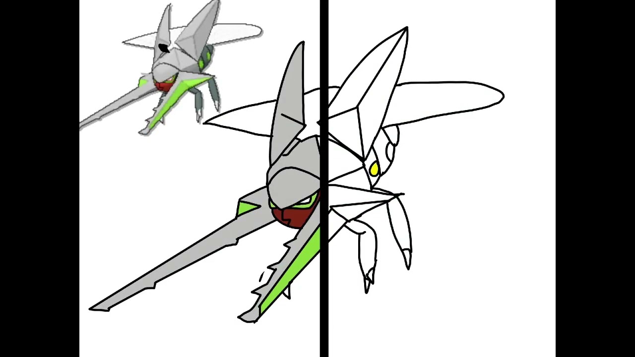 Drawing Vikavolt, half shiny, half regular! Ep 2