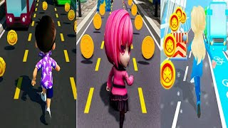 Subway Icy Princess Rush VS Subway Runner 3D:Surf & Run VS Anime Subway Runner 3D Gameplay screenshot 4