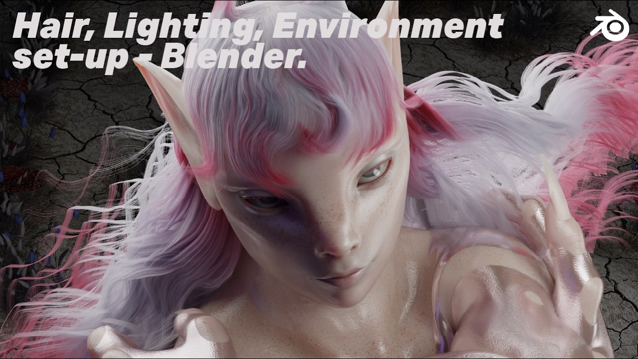 Character Creation - Blender Environment Setup, and Hair Full Process