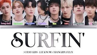 Stray Kids (스트레이 키즈) Lee Know, Changbin, Felix - Surfin' [Color Coded Lyrics Han/Rom/Eng] Resimi