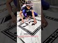 Transforming Spaces with Beautiful White Marble and Granite Rangoli ✨ #viral #shorts #ramgoli #facts
