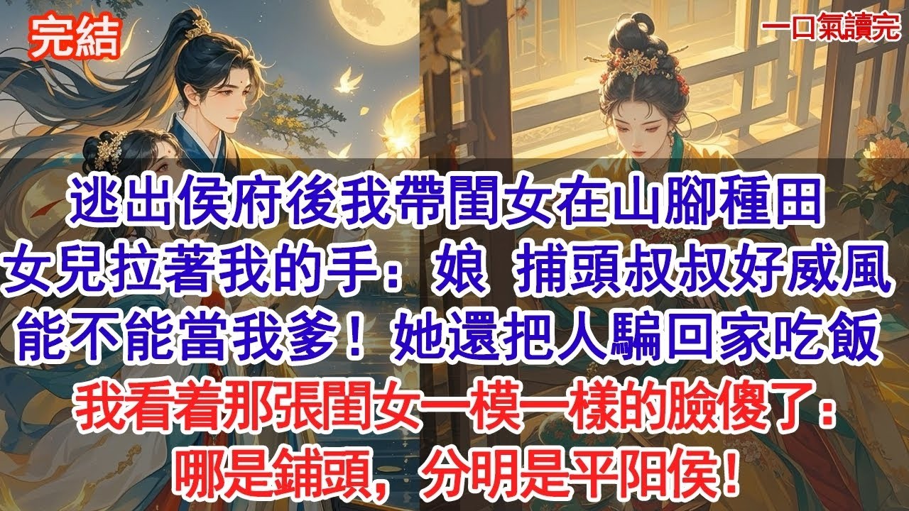 逃出侯府後我帶閨女在山腳種田，女兒拉著我的手：娘，捕頭叔叔好威風能不能當我爹！還她把人騙回家吃飯，我看着那張閨女一模一樣的臉傻了：哪是鋪頭，分明是平阳侯#古風#追妻火葬場#愛情#小說