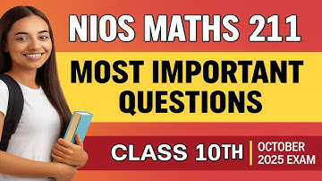 NIOS Maths 211 Most Important Questions & Answers In Hindi | Class 10th October 2025 Exam Notes 