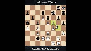 Alexander Alekhine vs Andersen Ejnar | Warsaw, Poland (1935)