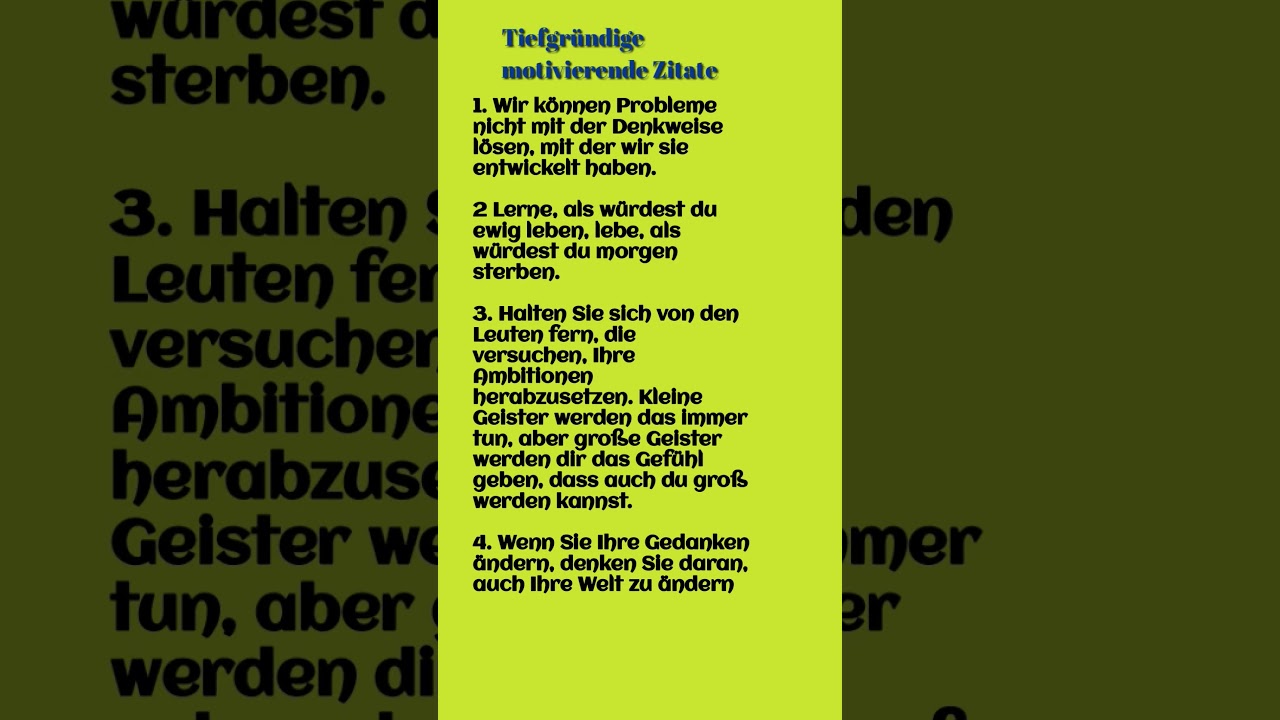 Tiefgründige motivierende Zitate 